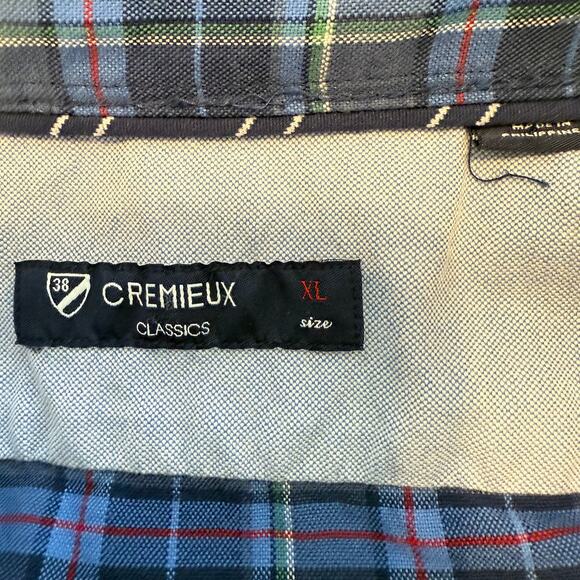 Men's Cremieux Blue Plaid Long Sleeve Button‎ Down Size XL - Picture 3 of 8